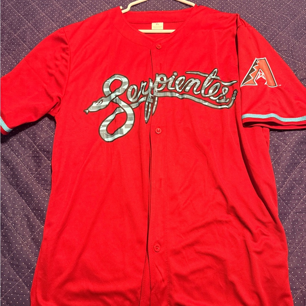Red Serpientes Diamondbacks Baseball Jersey *MAKE AN OFFER. MUST SELL!!*